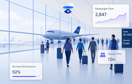 Airport & transportation hub analytics - passenger flow & crowd management